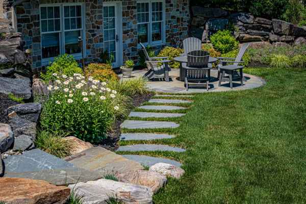 Landscaping for patio area