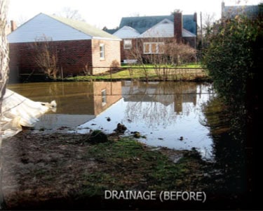 Drainage Problems Before