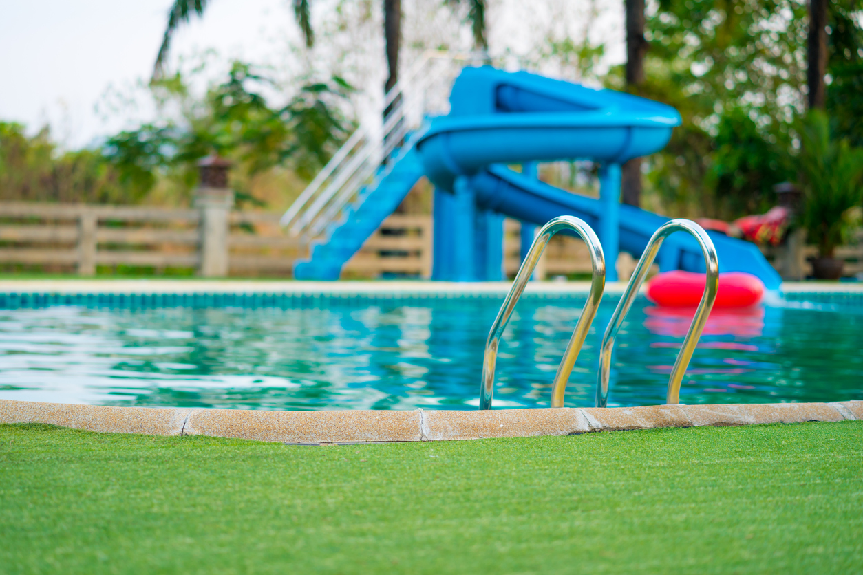 pool slide for custom swimming pools
