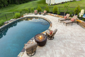 Fire Pit and Custom Pool - DiSabatino