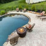 Fire Pit and Custom Pool - DiSabatino