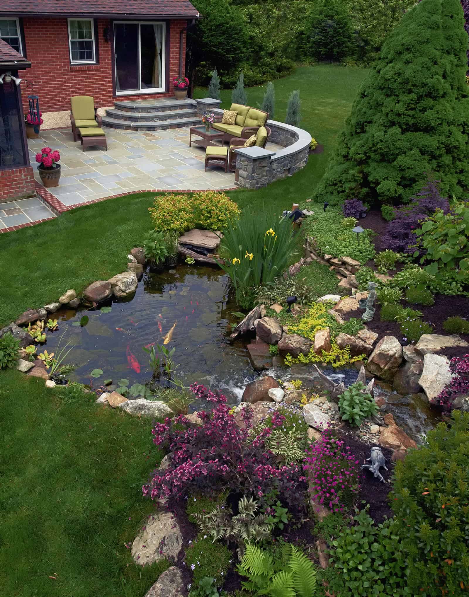 Water Feature and Landscaping