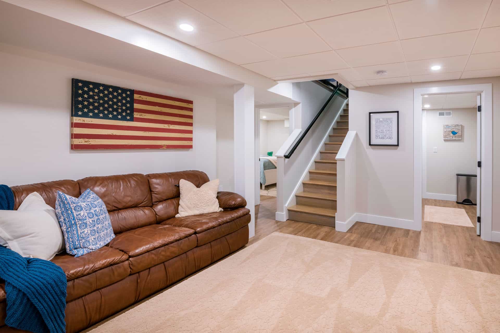 Guest bedroom basement renovation 